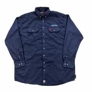 Ariat FR Featherlight Work Shirt Men’s 2XL-Tall Navy Embroidered